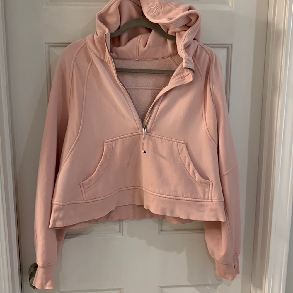 *Pink mist* Lululemon 1/2 zip scuba hoodie